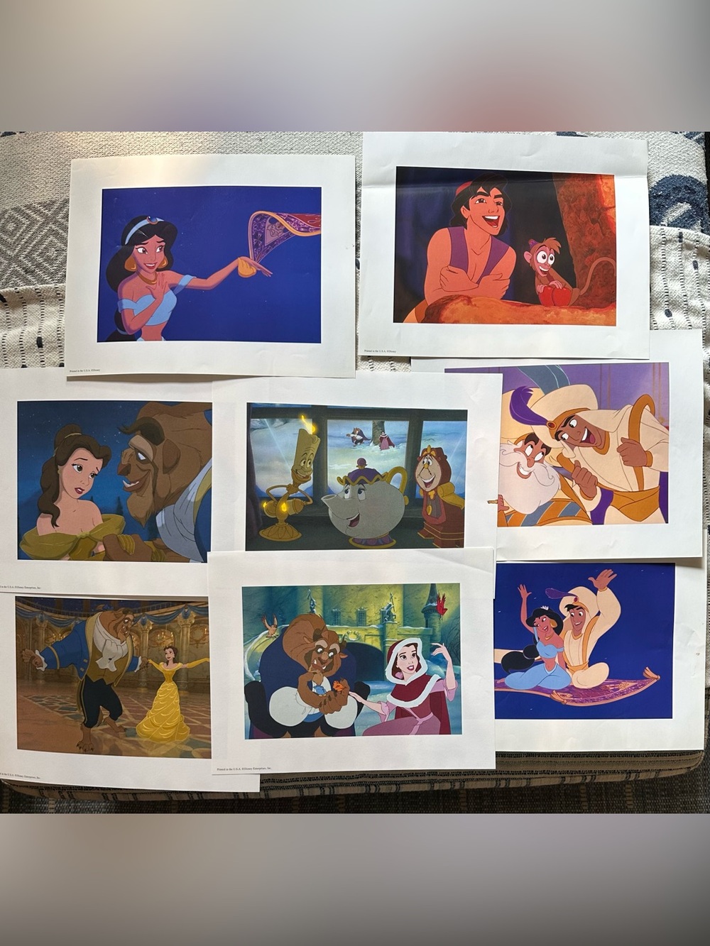 Disney 2004 Wall Art Prints - Aladdin and Beauty and the Beast